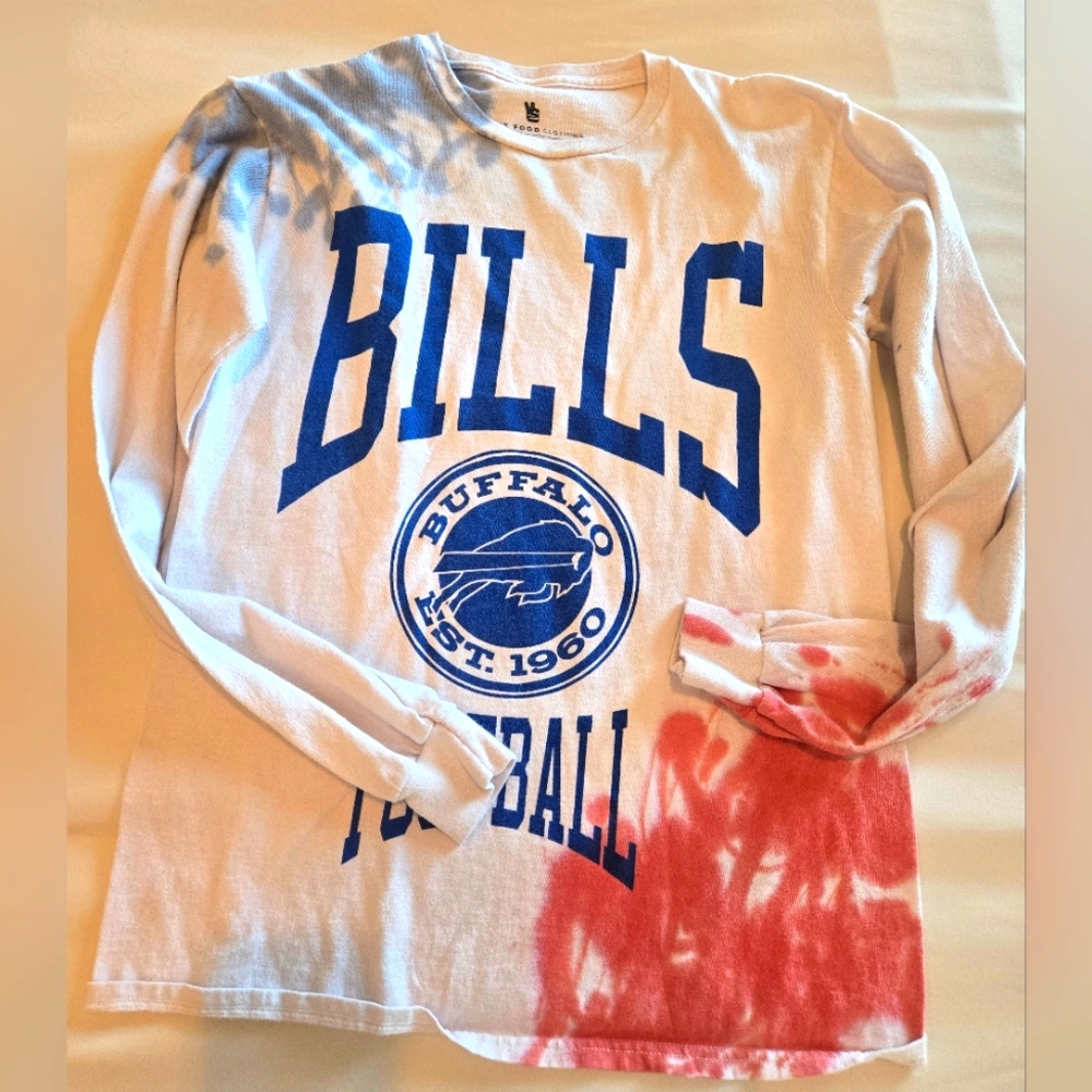 X2 Buffalo Bills Tie-Dye Long Sleeve Shirt lot